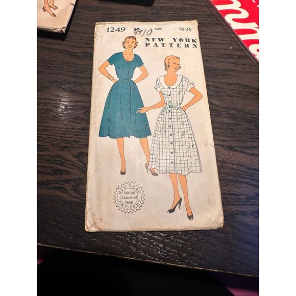 New York Sewing Pattern Casual belted shirt dress 1536 sz 18-36 vintage 1960s un - Picture 1 of 2